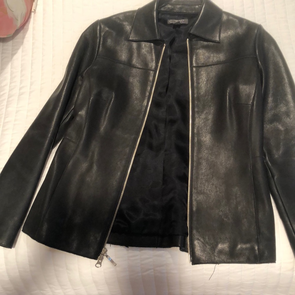 Nordstrom Classiques Xs black leather jacket.  Like new.